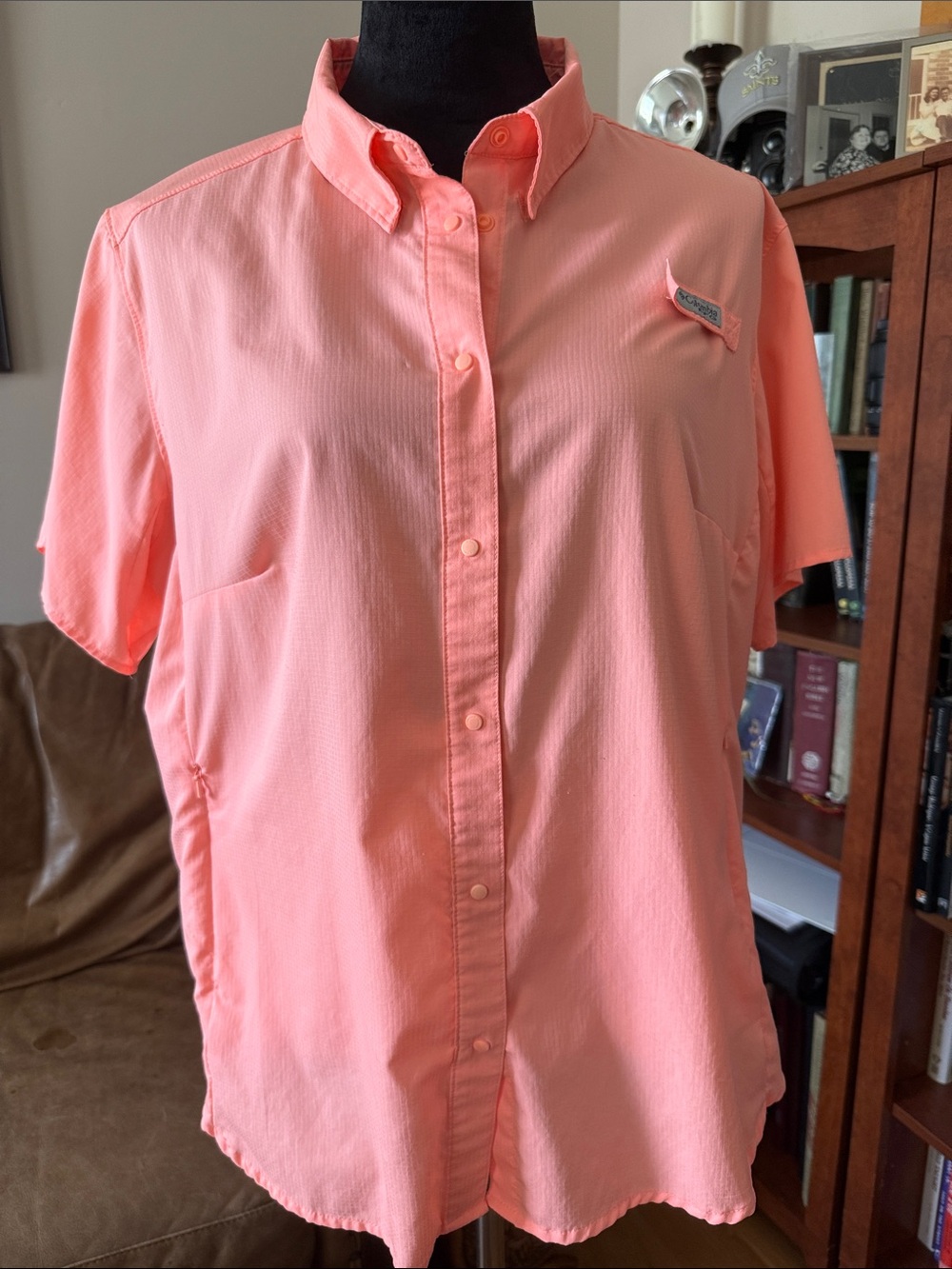 Columbia Women's Button-Down Shirt - Coral